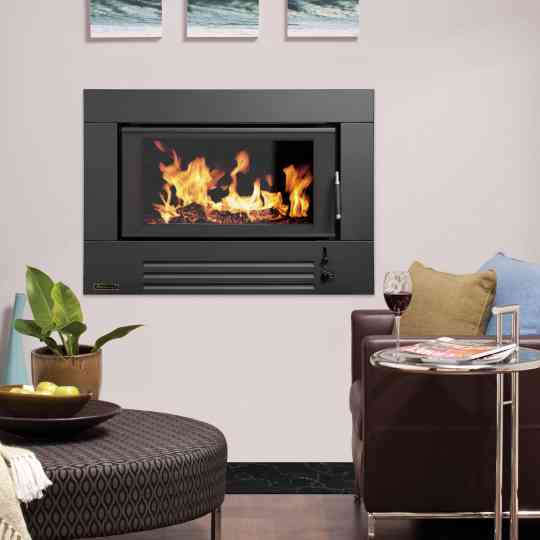 Heatcharm I600 Series 8 Inbuilt Wood Heater Charcoal
